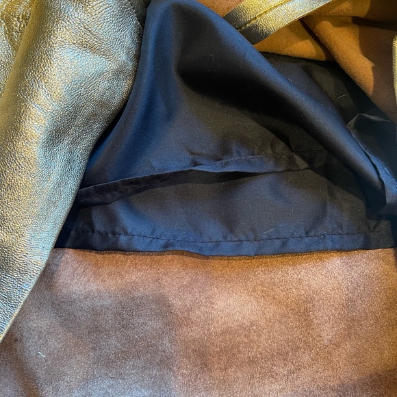 Vintage Julian K. SZ 10 Gold Metallic Real Leather Pencil Skirt! - Picture 9 of 16